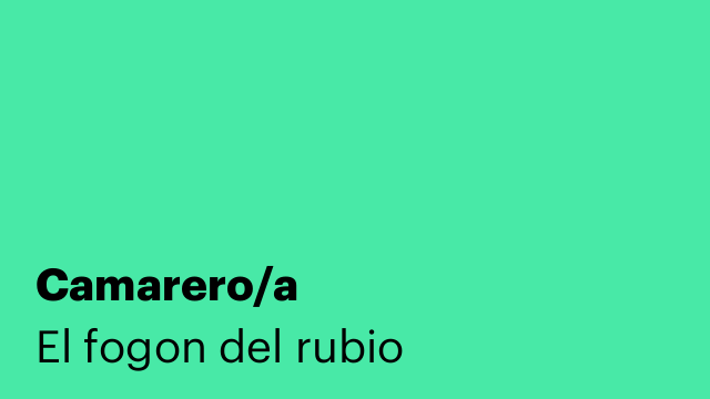Camarero/a