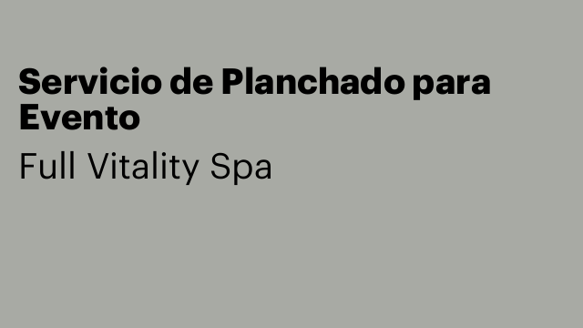 Servicio de Planchado para Evento