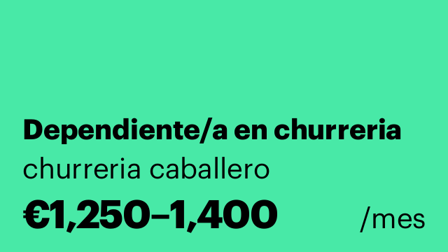 Dependiente/a en churreria