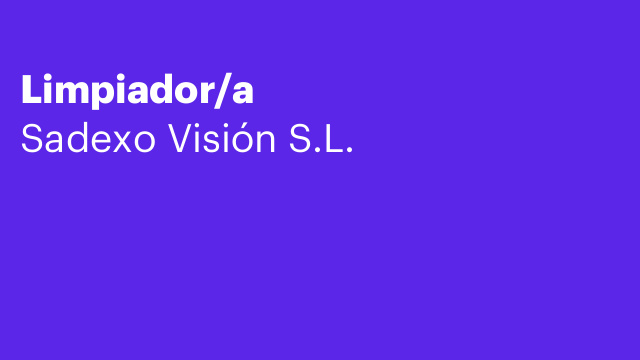 Limpiador/a