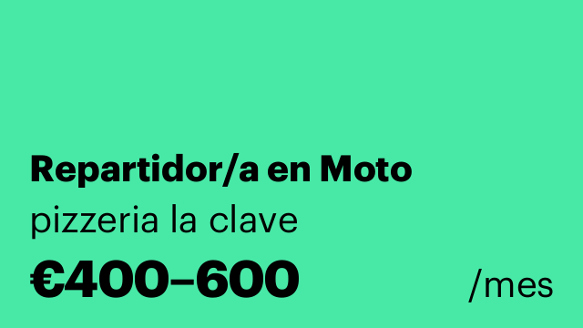 Repartidor/a en Moto