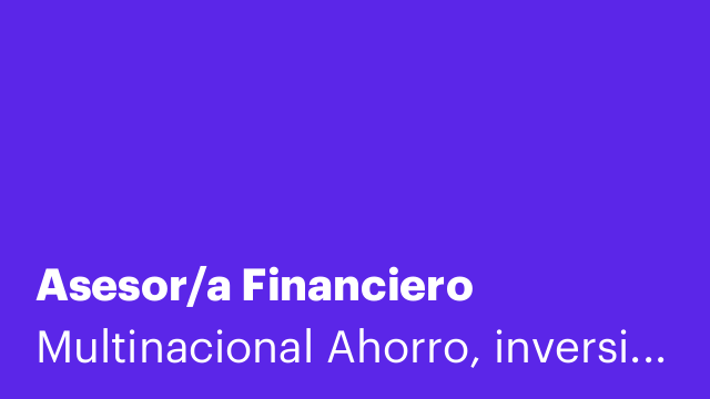 Asesor/a Financiero