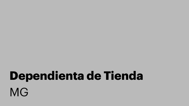 Dependienta de Tienda