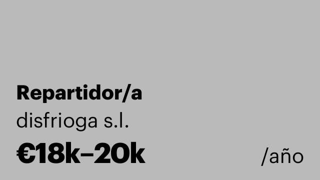 Repartidor/a