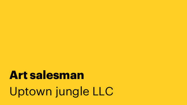 Art salesman