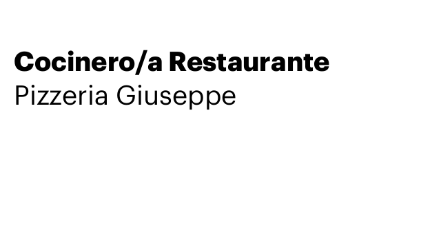 Cocinero/a Restaurante