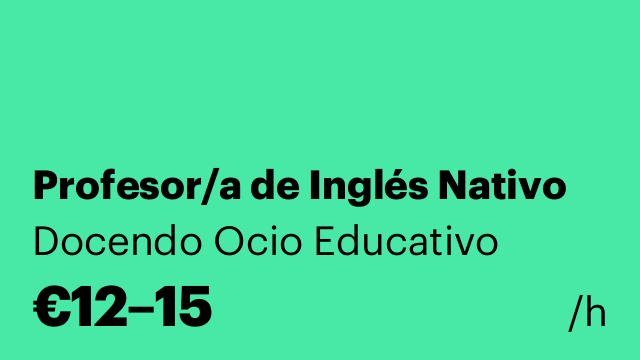 Profesor/a de Inglés Nativo