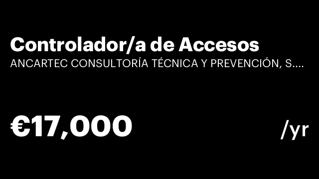 Controlador/a de Accesos