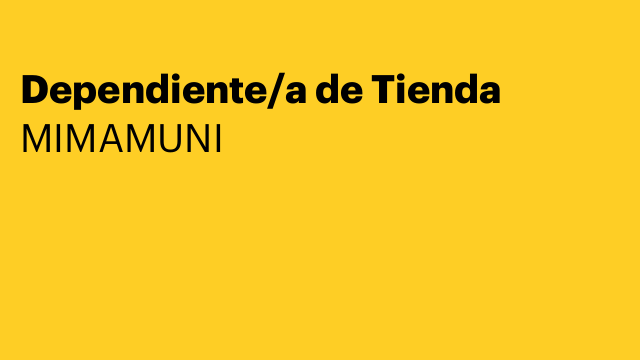 Dependiente/a de Tienda