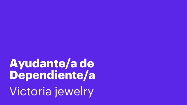 Ayudante/a de Dependiente/a