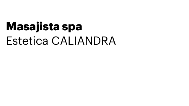 Masajista spa
