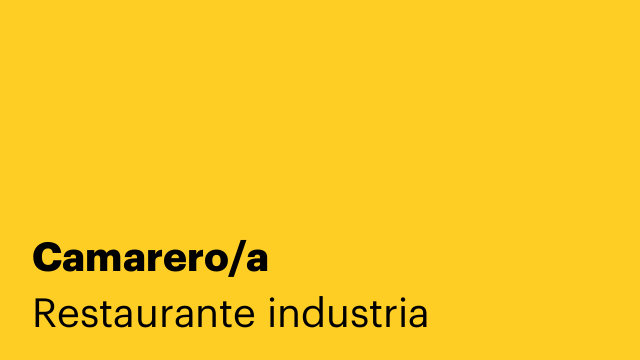 Camarero/a