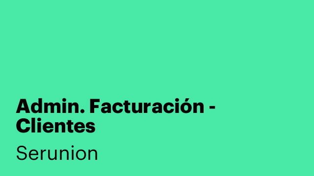 Admin. Facturación - Clientes