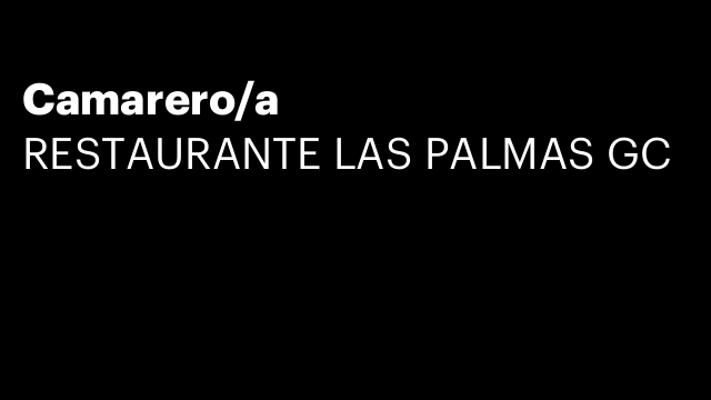 Camarero/a