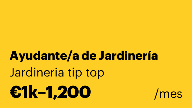 Ayudante/a de Jardinería