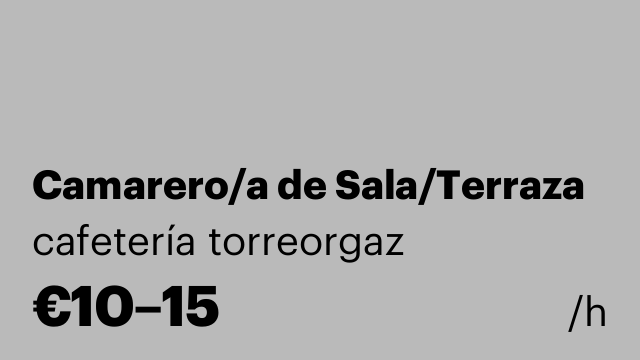 Camarero/a de Sala/Terraza