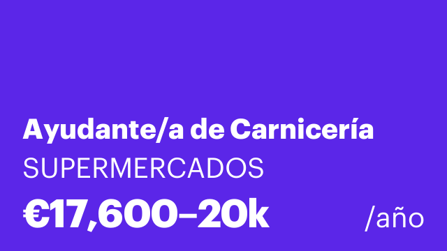 Ayudante/a de Carnicería