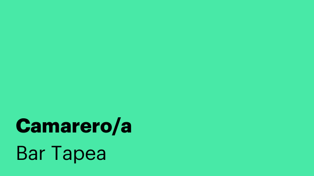 Camarero/a