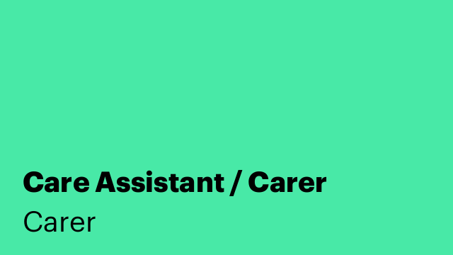 Care Assistant / Carer