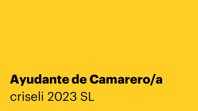 Ayudante de Camarero/a