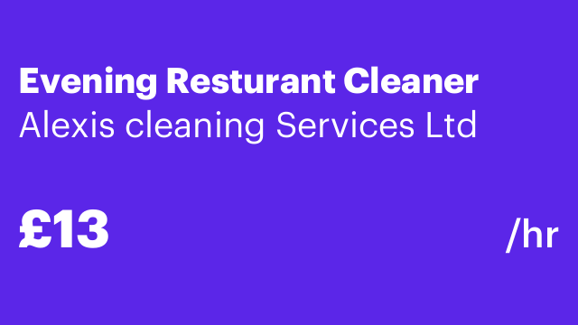 Evening Resturant Cleaner