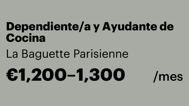 Dependiente/a y Ayudante de Cocina