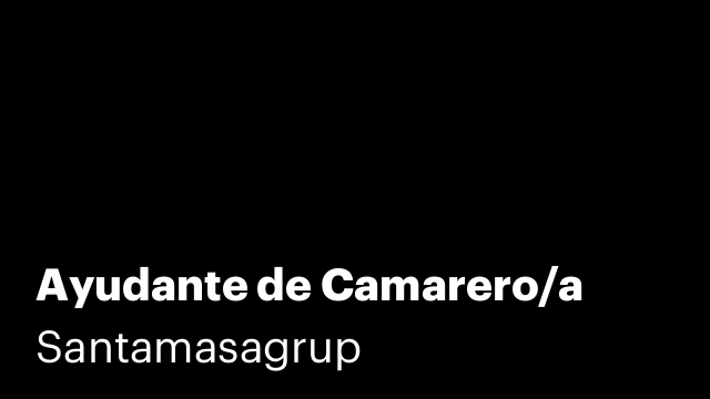 Ayudante de Camarero/a