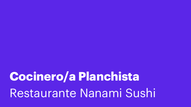 Cocinero/a Planchista
