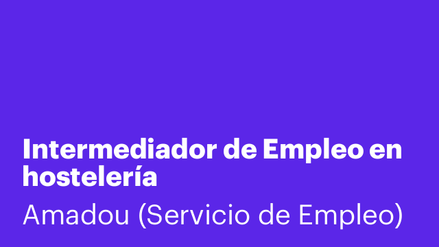 Intermediador de Empleo en hostelería
