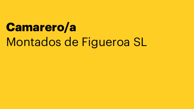 Camarero/a