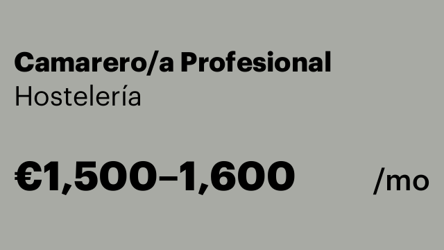 Camarero/a Profesional