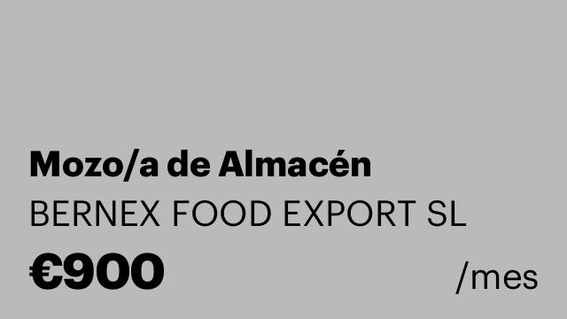 Mozo/a de Almacén