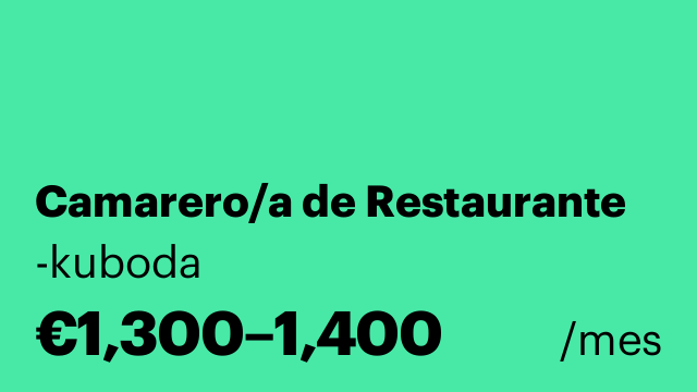 Camarero/a de Restaurante