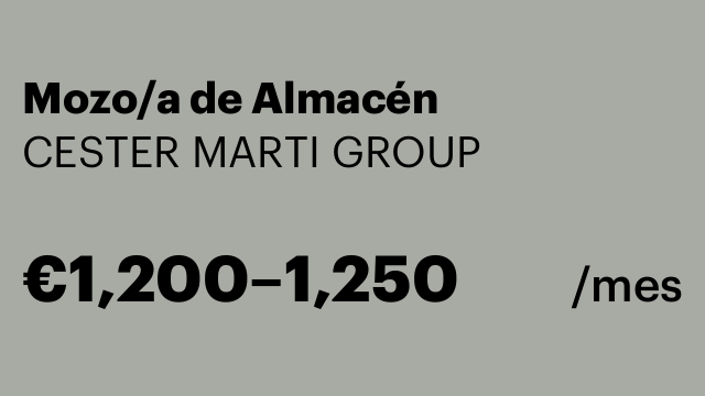 Mozo/a de Almacén