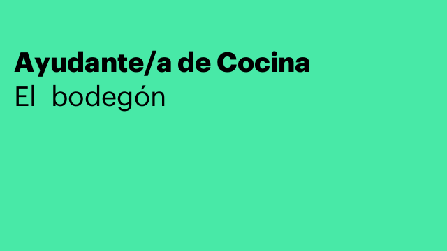 Ayudante/a de Cocina