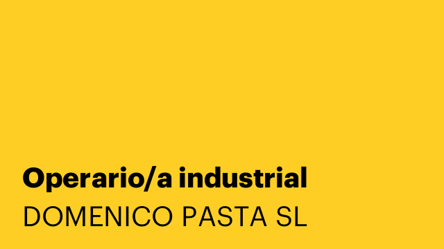 Operario/a industrial