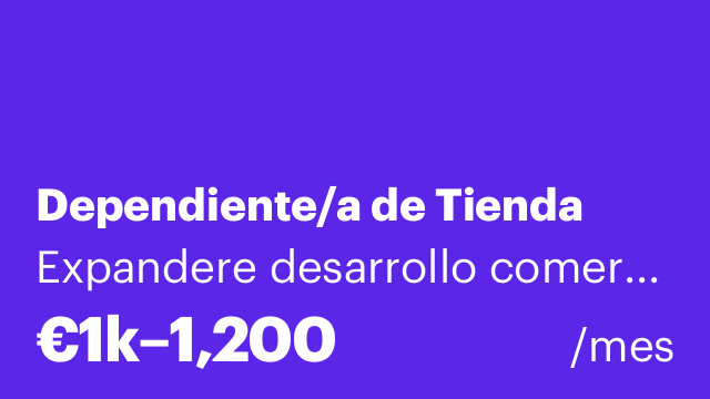 Dependiente/a de Tienda