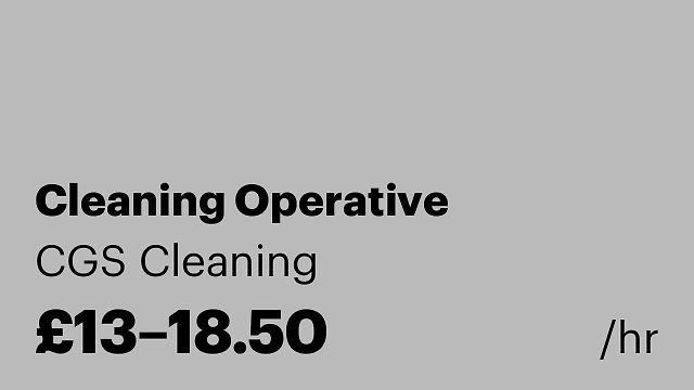 Cleaning Operative