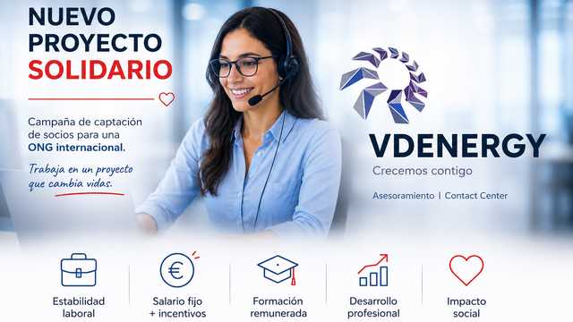 Asesor/a Comercial ONG | 1.098,65 € + Incentivos | Turno de Mañana