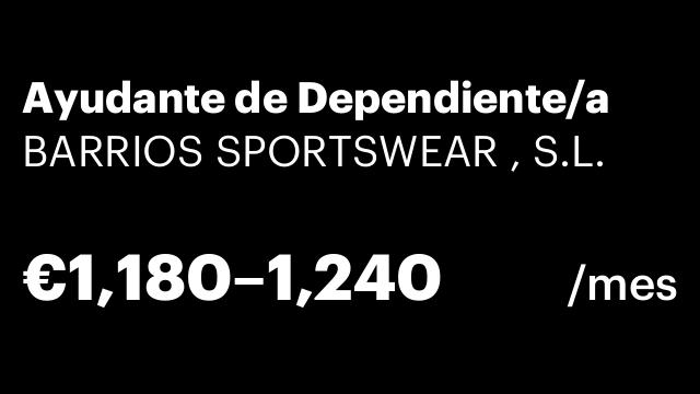 Ayudante de Dependiente/a