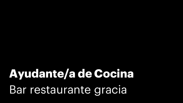 Ayudante/a de Cocina