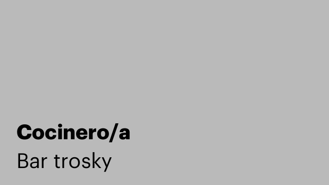 Cocinero/a