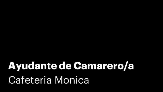 Ayudante de Camarero/a