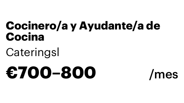 Cocinero/a y Ayudante/a de Cocina