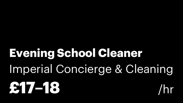 Evening School Cleaner