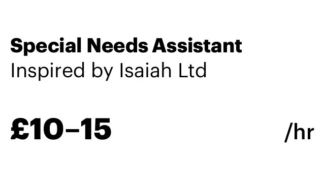 Special Needs Assistant