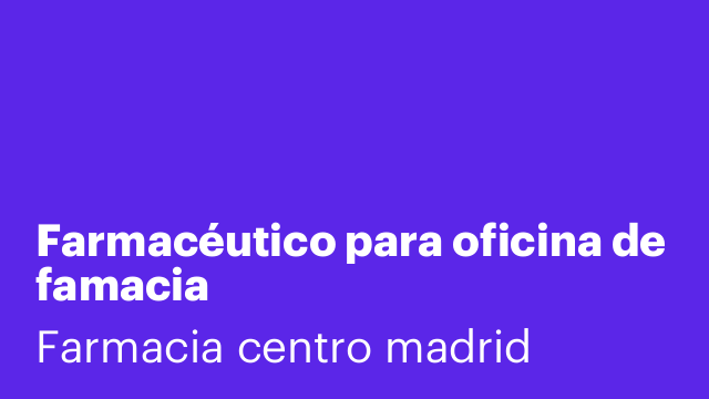 Farmacéutico para oficina de famacia