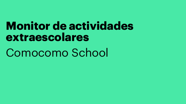Monitor de actividades extraescolares