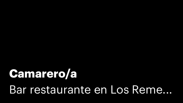 Camarero/a