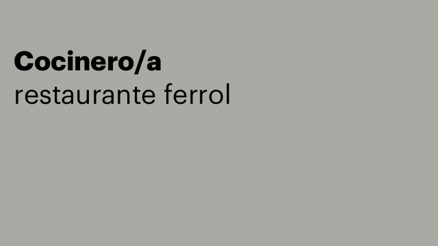 Cocinero/a